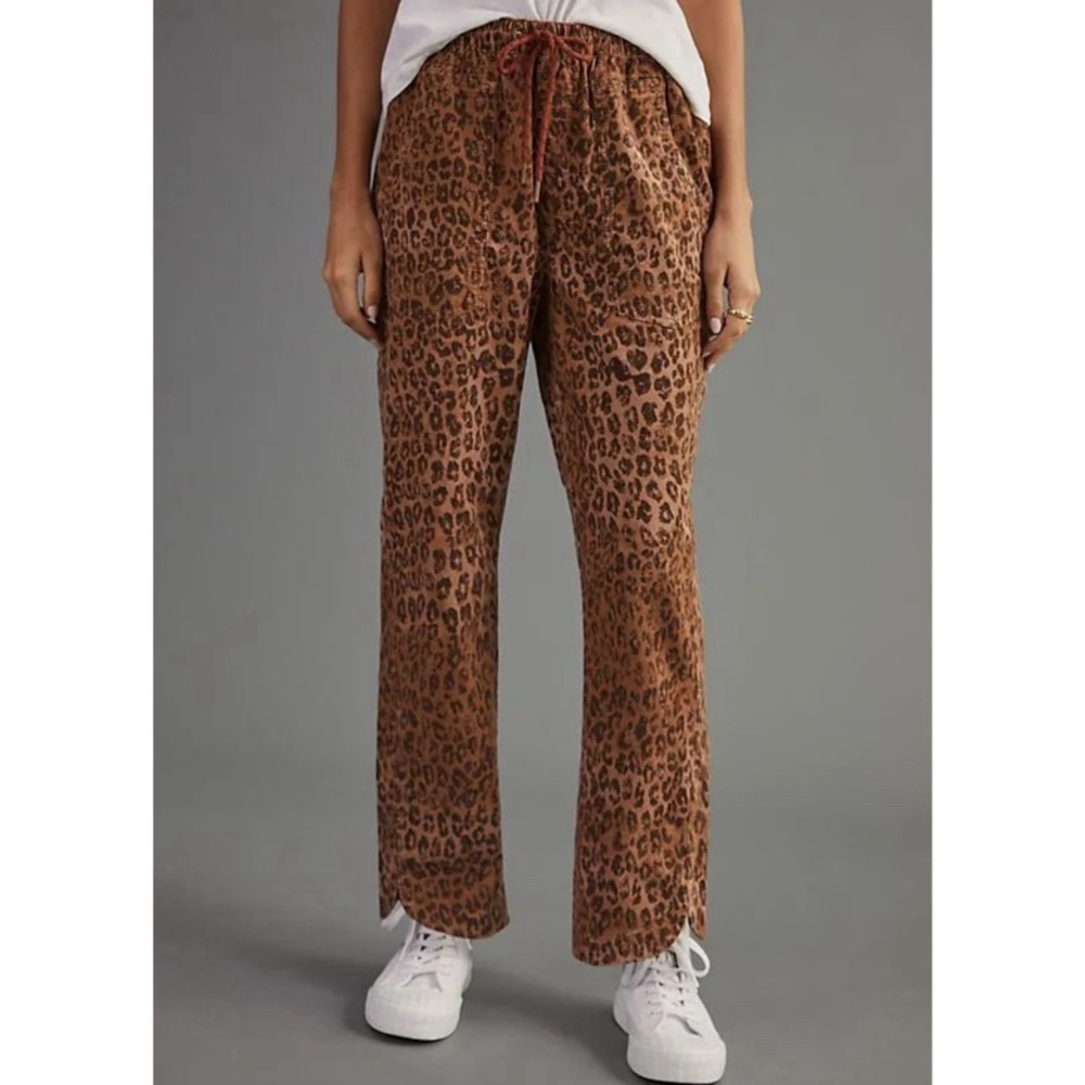 Pilcro Leopard Print Pants - Brown